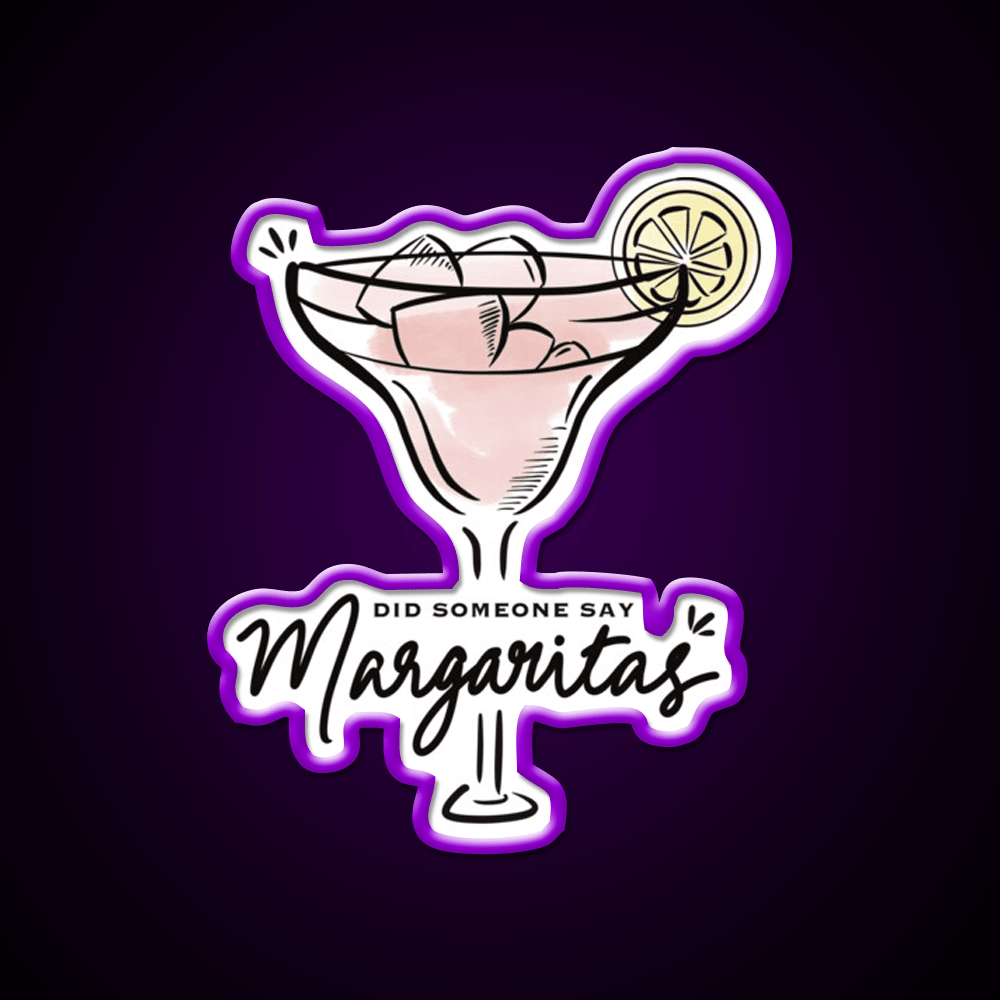 Strawberry Margarita Cocktail Bar Decor Led Neon Sign Rgb Color - Shineneon