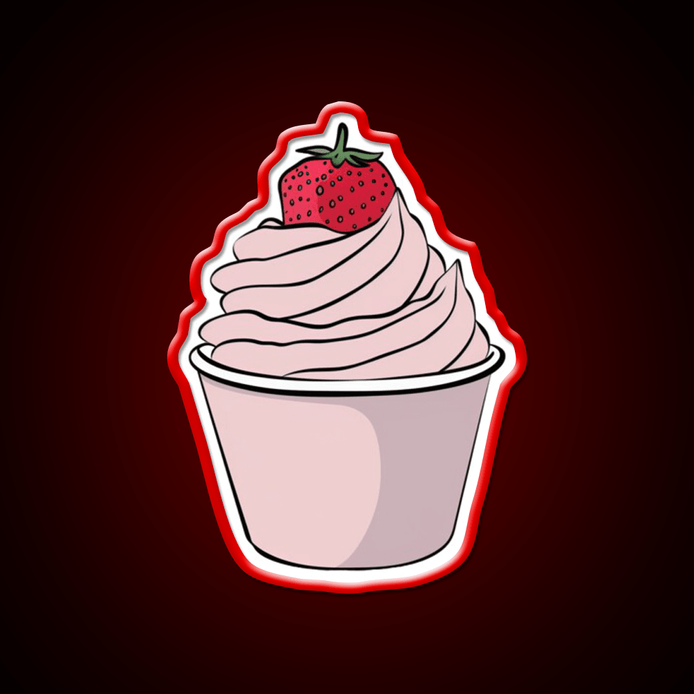 Strawberry Mousse Snack Food Led Neon Sign Rgb Color - Shineneon