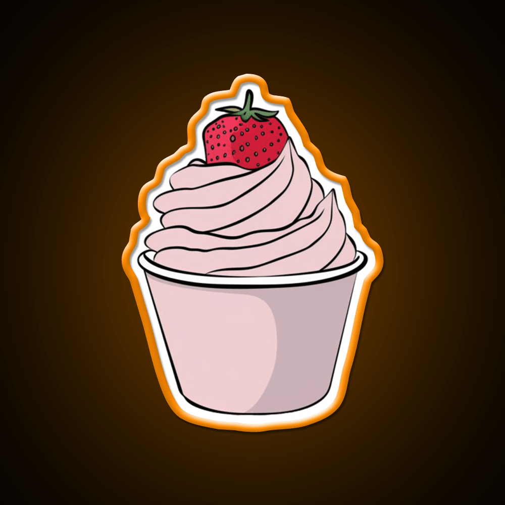 Strawberry Mousse Snack Food Led Neon Sign Rgb Color - Shineneon