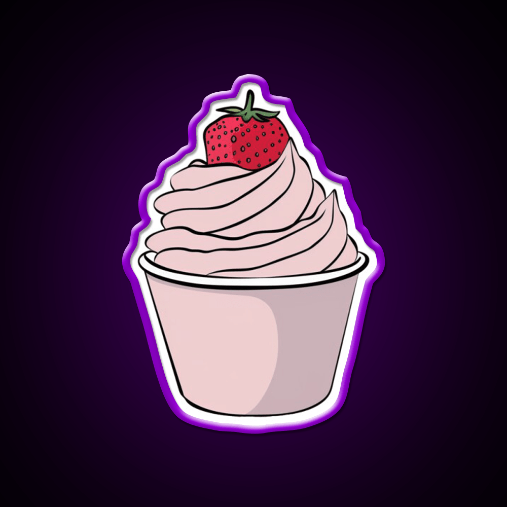 Strawberry Mousse Snack Food Led Neon Sign Rgb Color - Shineneon