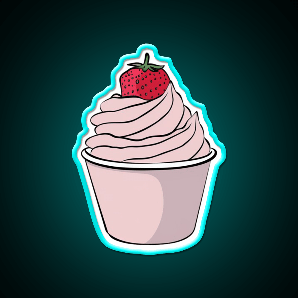 Strawberry Mousse Snack Food Led Neon Sign Rgb Color - Shineneon
