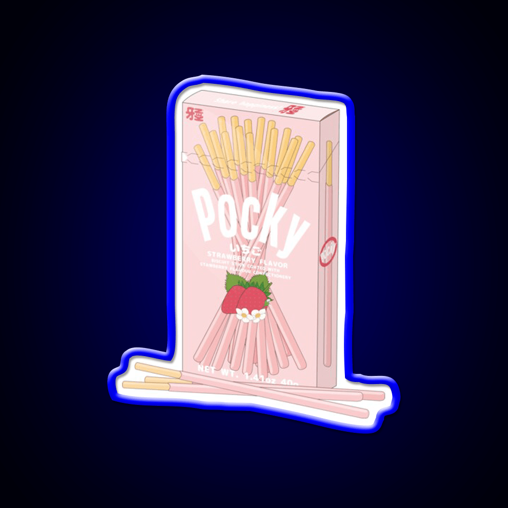 Strawberry Pocky Snack Food Led Neon Sign For Snack Room Rgb Color - Shineneon