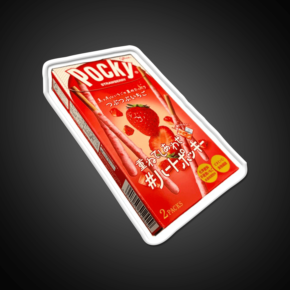 Strawberry Pocky Sticks Snack Food Led Neon Sign Rgb Color - Shineneon
