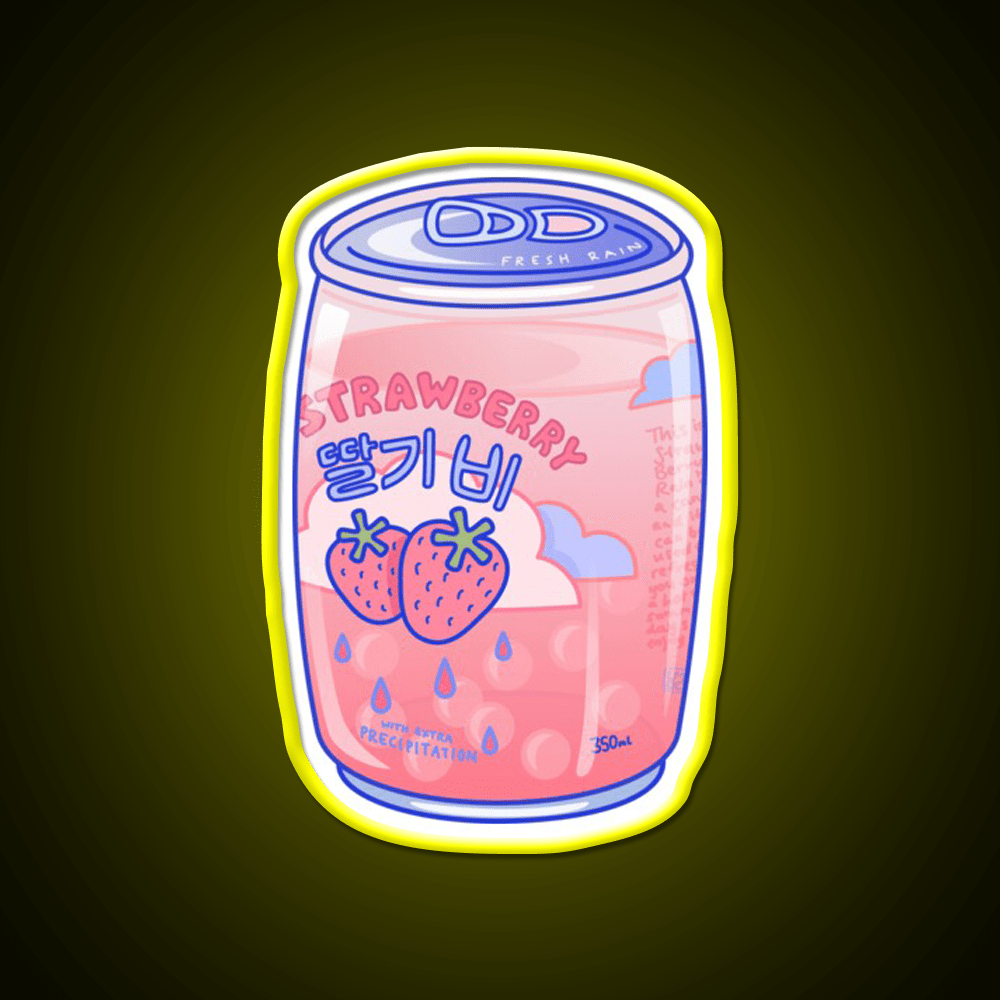 Strawberry Rain Snack Food Led Neon Sign Rgb Color - Shineneon