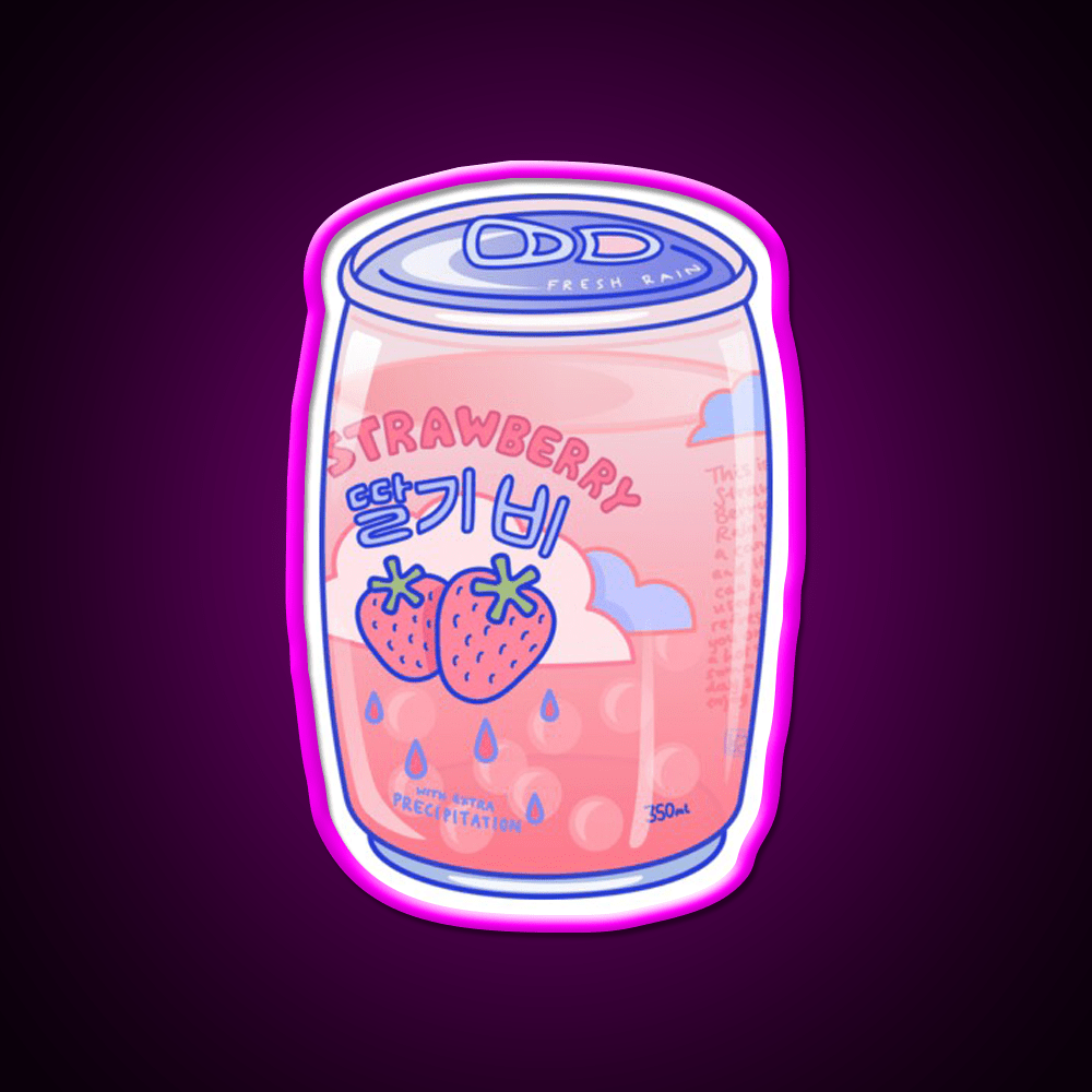 Strawberry Rain Snack Food Led Neon Sign Rgb Color - Shineneon