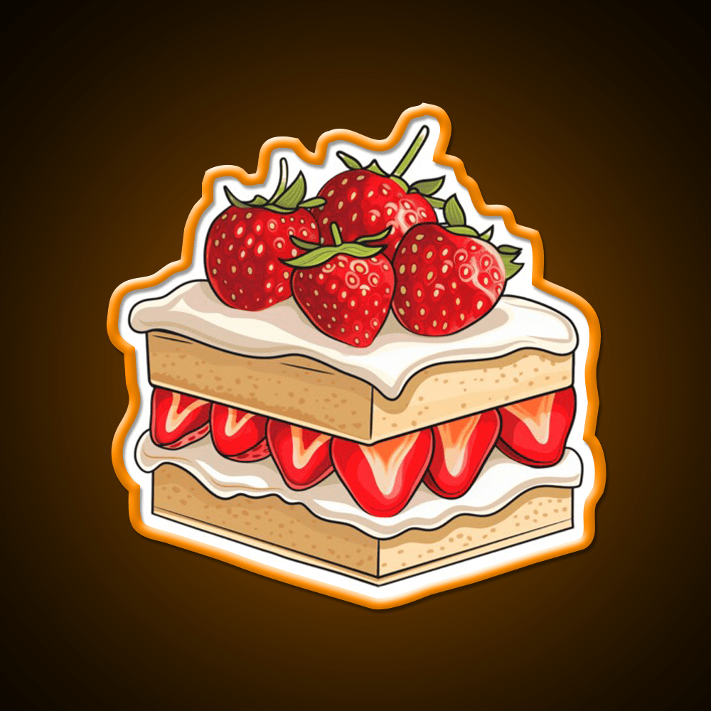 Strawberry Shortcake Snack Food Led Neon Sign Rgb Color - Shineneon