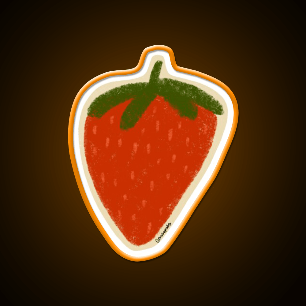 Strawberry Snack Food Led Neon Sign For Snack Room Rgb Color - Shineneon