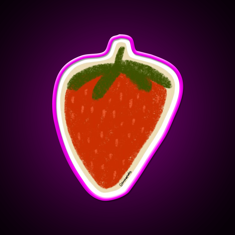 Strawberry Snack Food Led Neon Sign For Snack Room Rgb Color - Shineneon