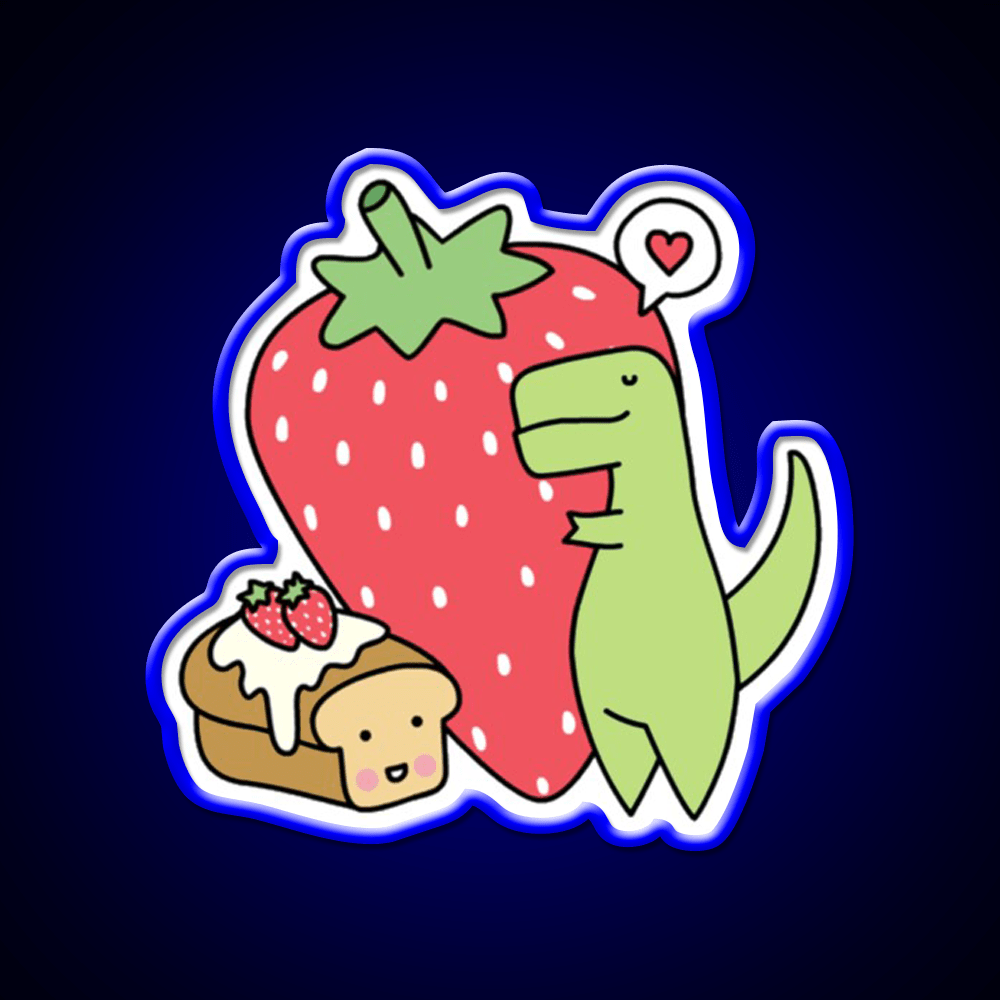 Strawberry Snack Loof Timmy Snack Food Led Neon Sign Rgb Color - Shineneon