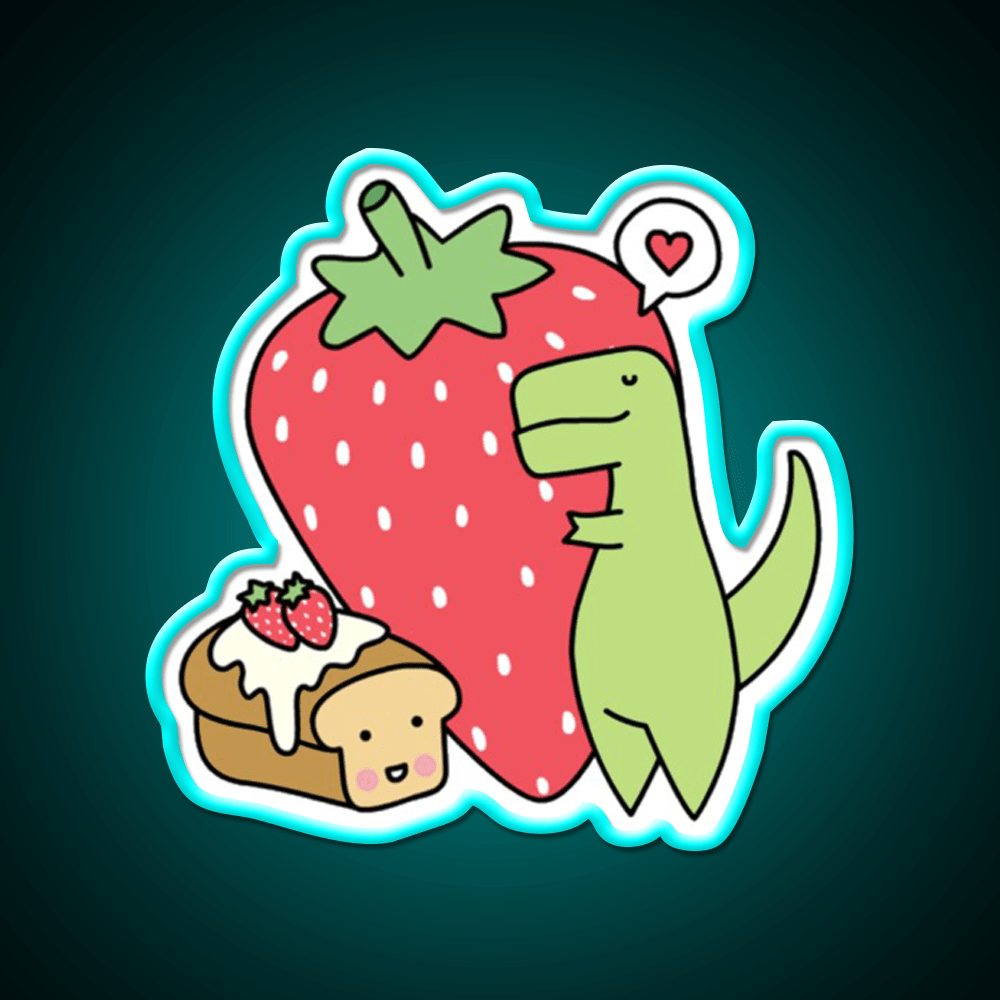 Strawberry Snack Loof Timmy Snack Food Led Neon Sign Rgb Color - Shineneon