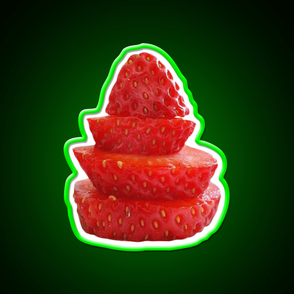 Strawberry Stack Snack Food Led Neon Sign Rgb Color - Shineneon