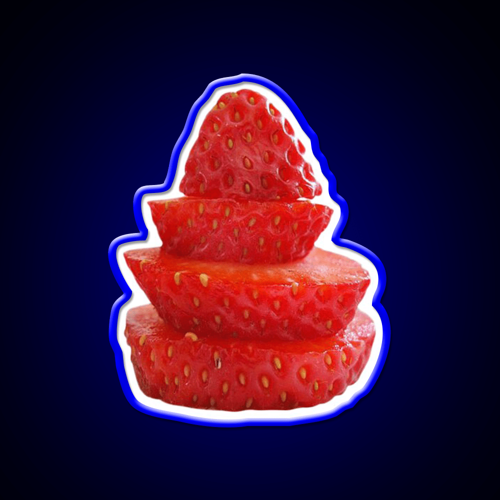 Strawberry Stack Snack Food Led Neon Sign Rgb Color - Shineneon