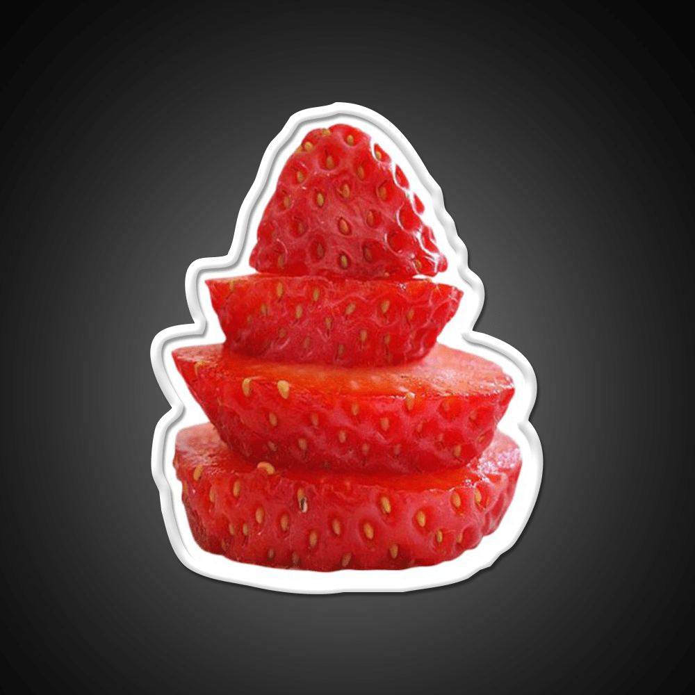 Strawberry Stack Snack Food Led Neon Sign Rgb Color - Shineneon