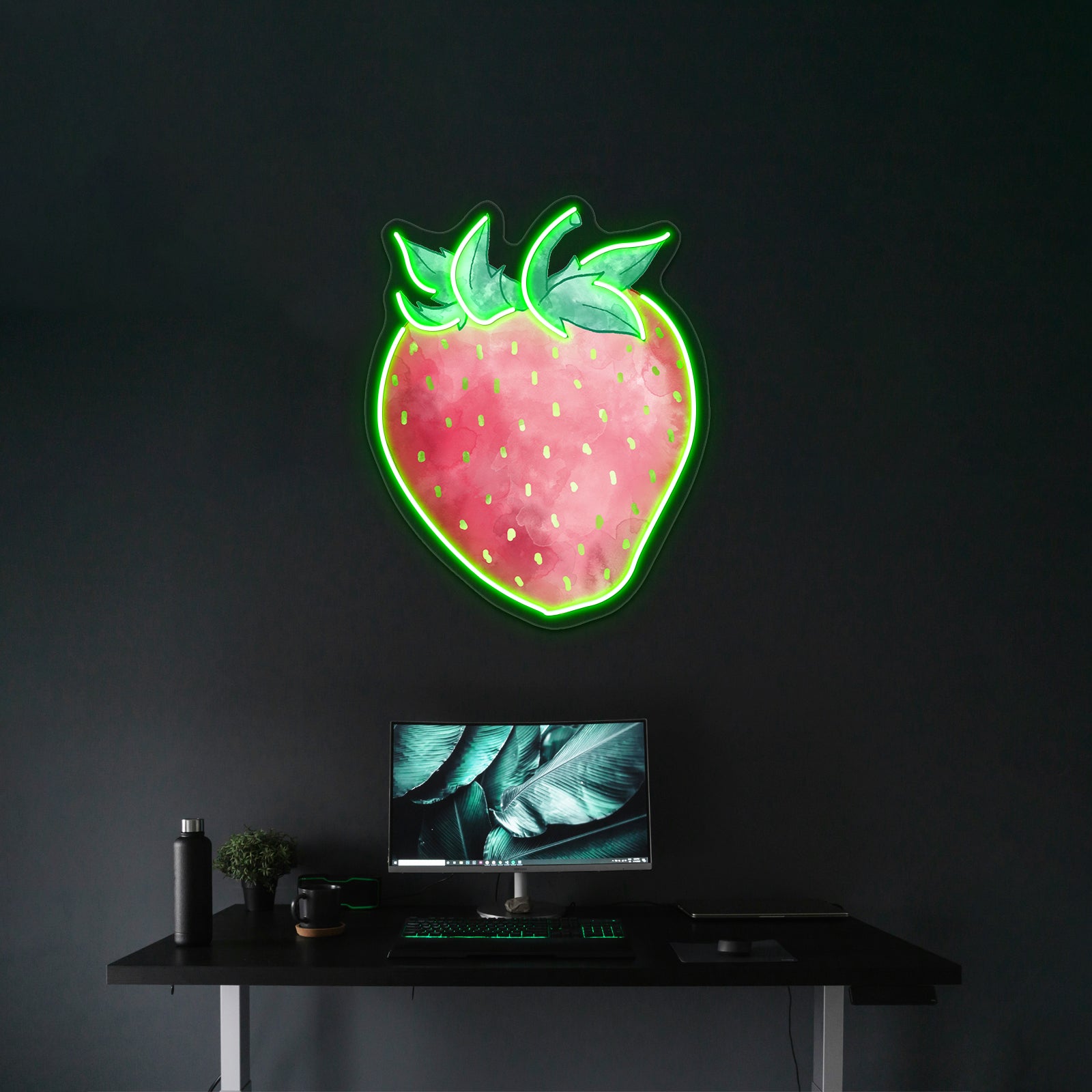 Strawberry Watercolor Neon Sign Artwork For Led Signs For Business | Shineneon