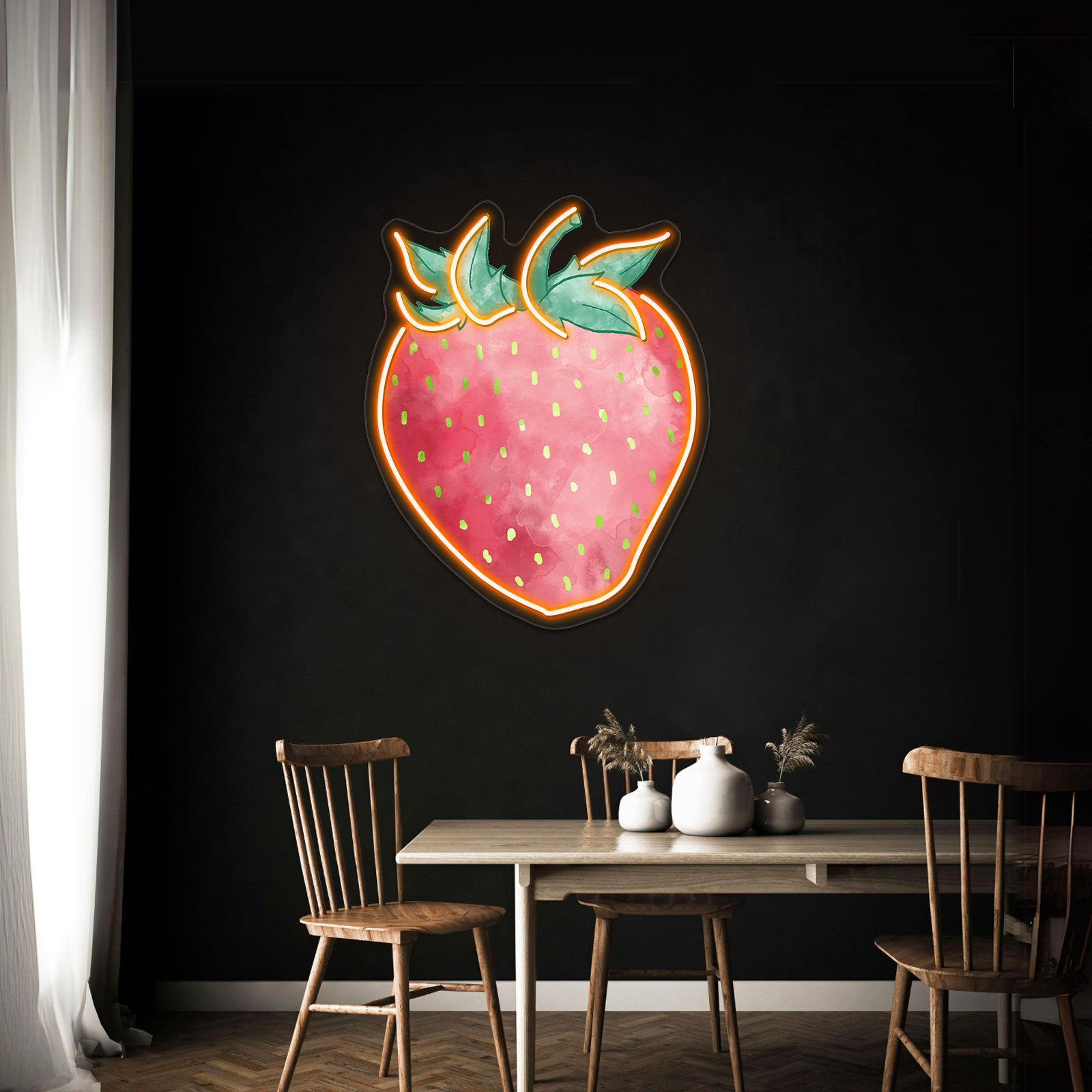 Strawberry Watercolor Neon Sign Artwork For Led Signs For Business | Shineneon