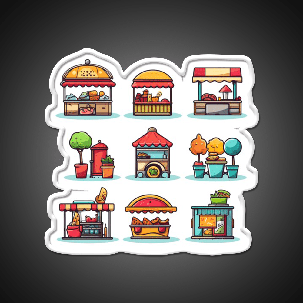 Street Food Fast Food Led Neon Sign For Burger Place Rgb Color - Shineneon