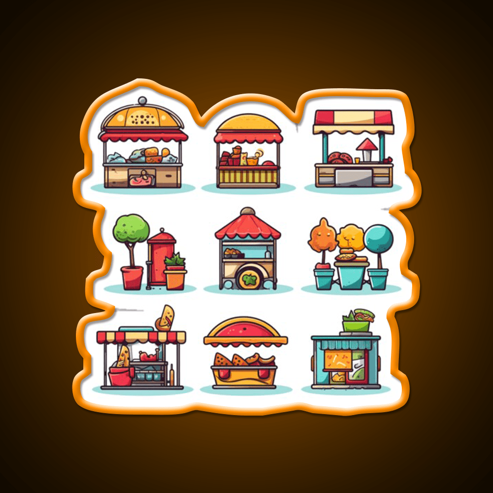 Street Food Fast Food Led Neon Sign For Burger Place Rgb Color - Shineneon
