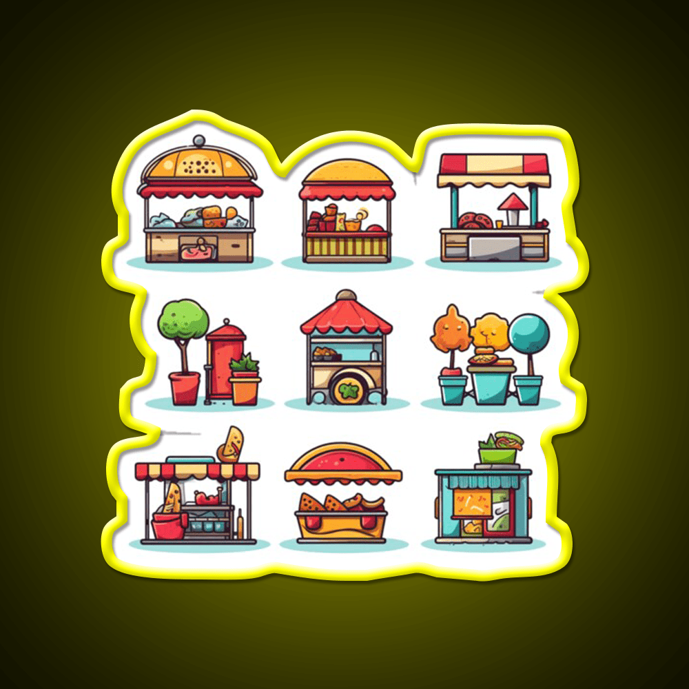 Street Food Fast Food Led Neon Sign For Burger Place Rgb Color - Shineneon