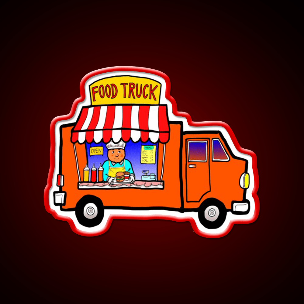 Street Food Truck Fast Food Led Neon Sign For Burger Place Rgb Color - Shineneon