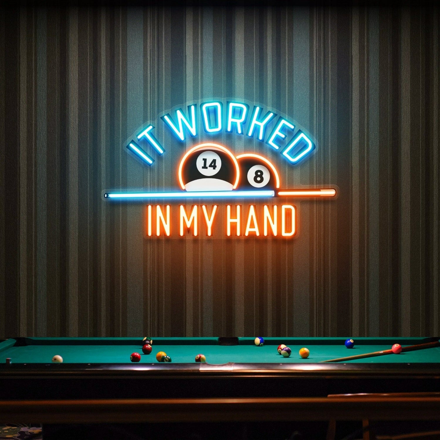 Striking Billiards Wall Decor Business Logo Sign Led Uv Neon Sign | Shineneon