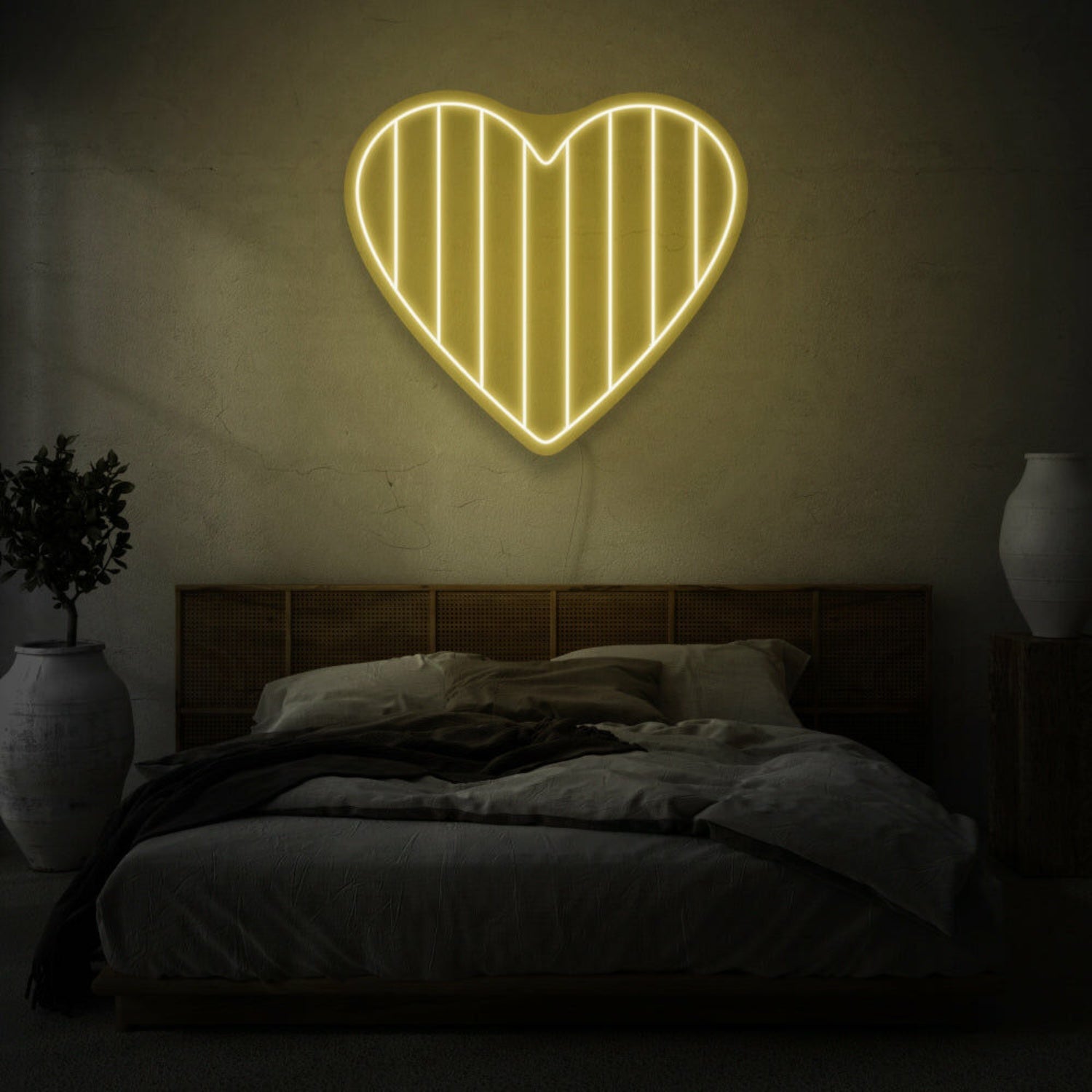 Striped Heart Led Neon Light | Shineneon