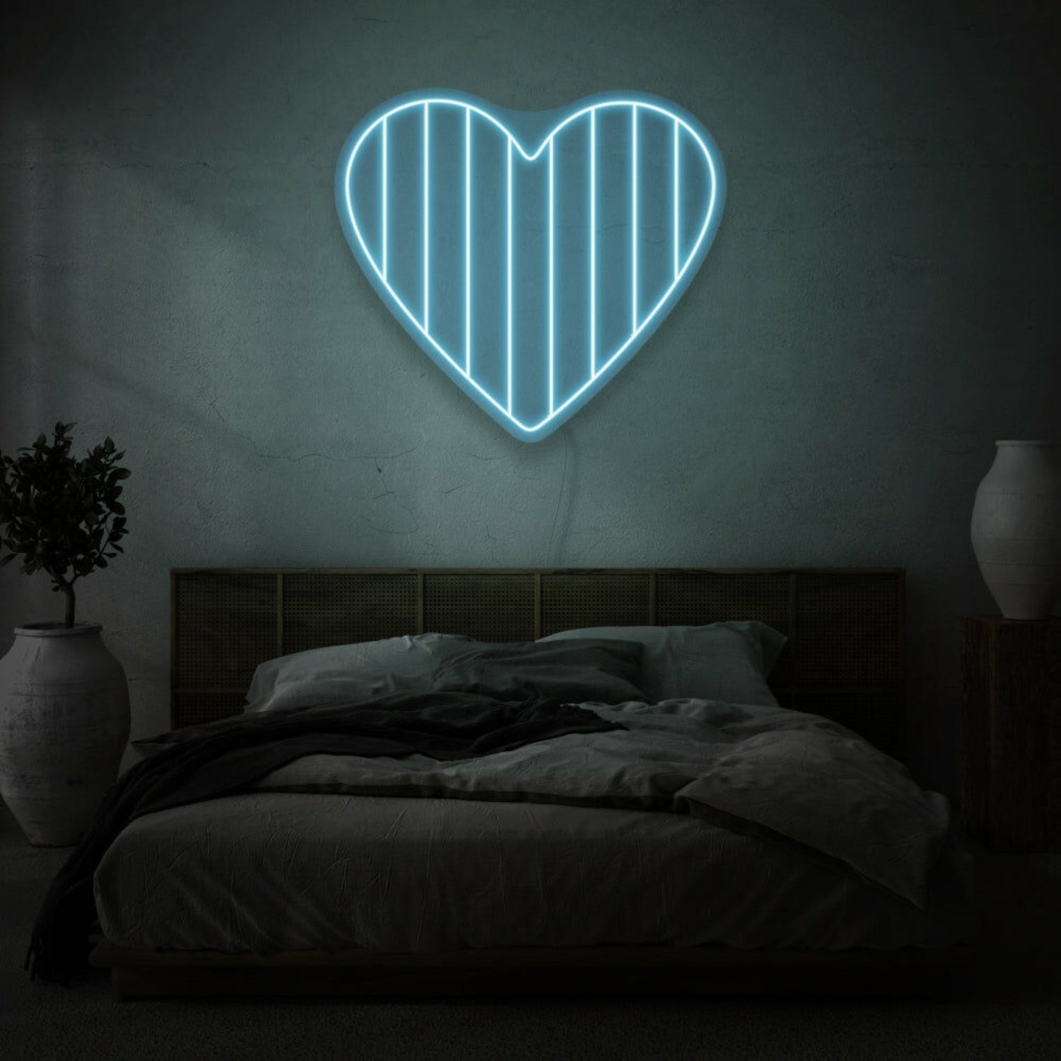 Striped Heart Led Neon Light | Shineneon