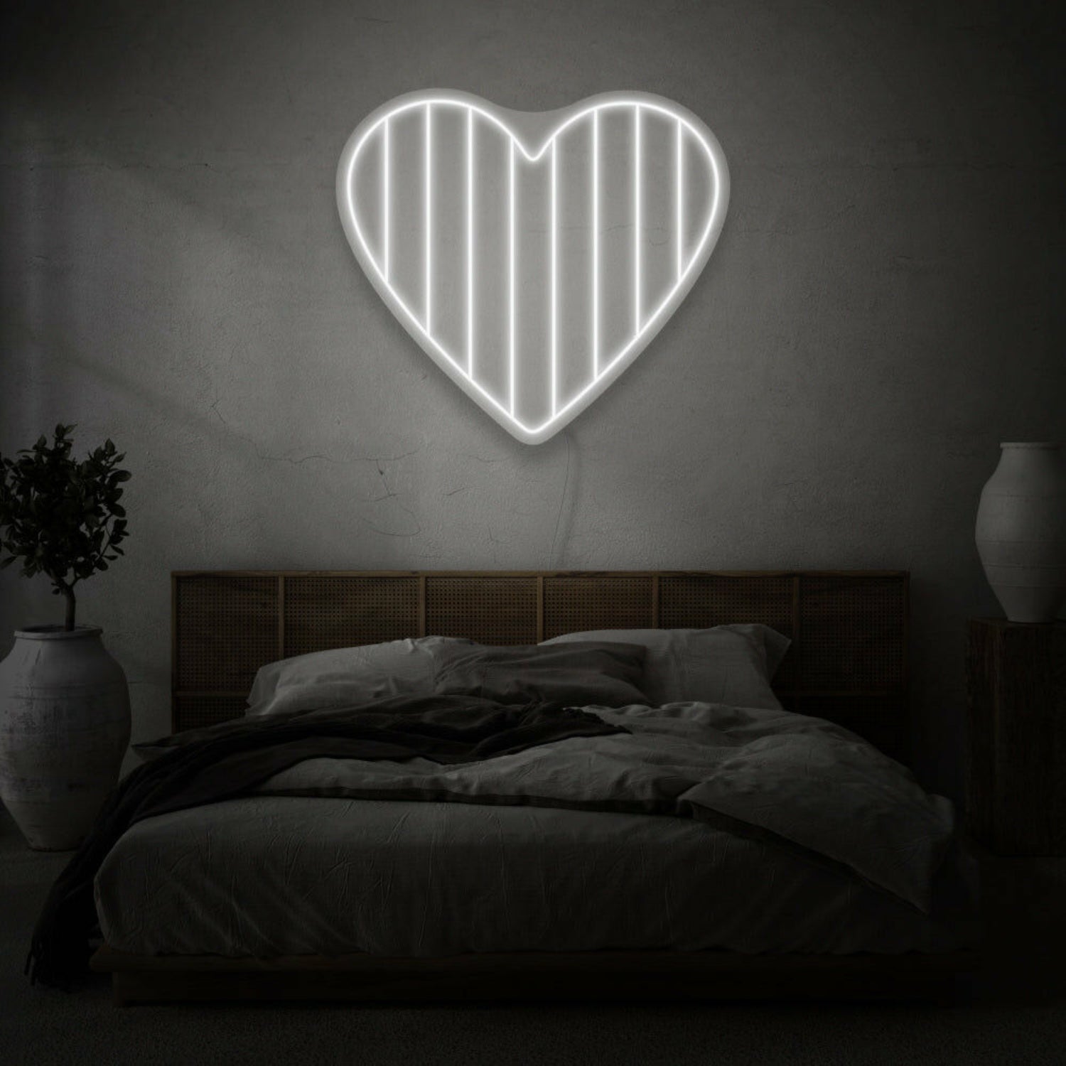Striped Heart Led Neon Light | Shineneon