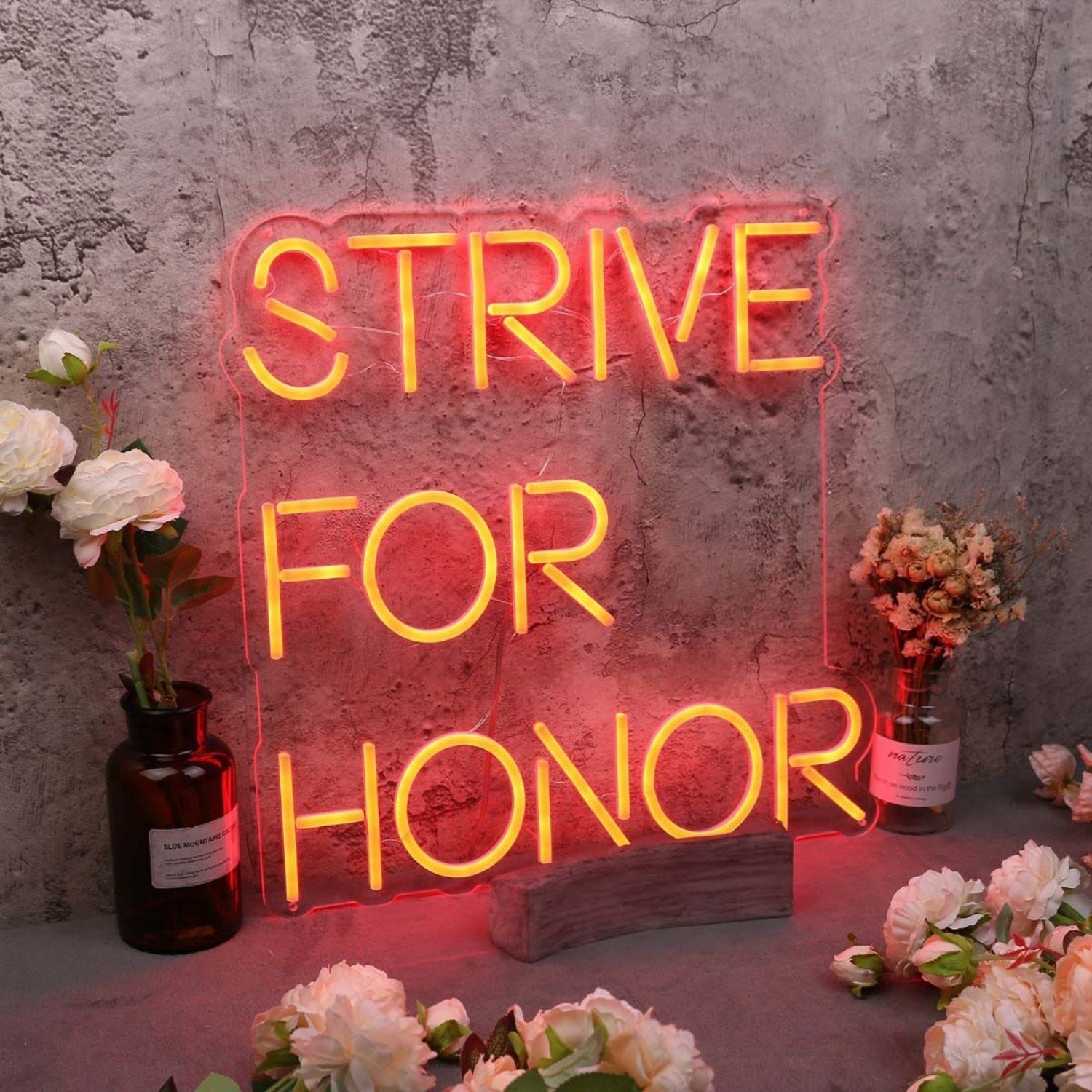 Strive For Honor Red Led Neon Sign - Shineneon