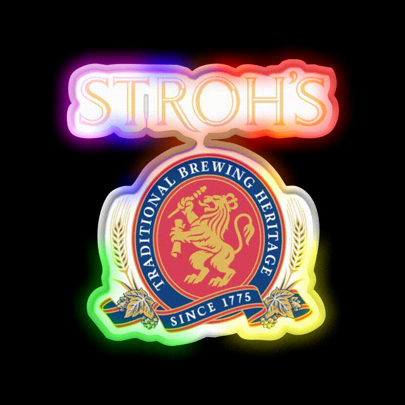Strohs Brewery Company Beer Bar Decor Led Neon Sign Rgb Color