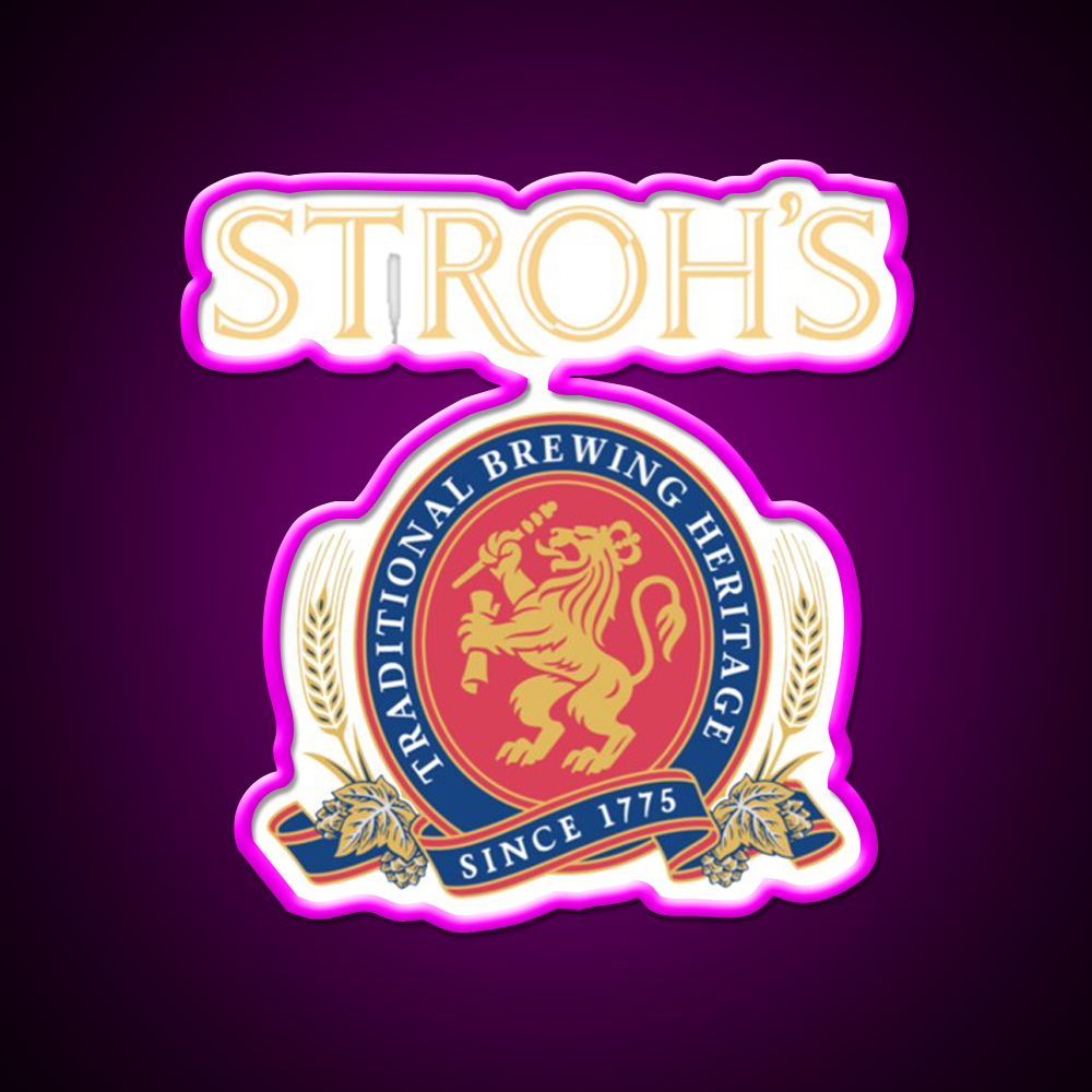 Strohs Brewery Company Beer Bar Decor Led Neon Sign Rgb Color