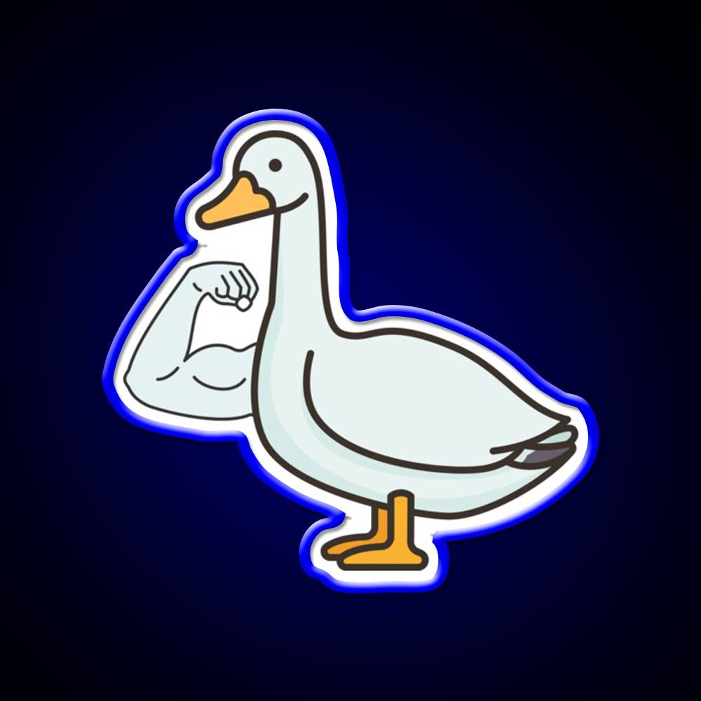 Strong Bicep Geese Goose Gym Fitness Led Neon Sign Rgb Color