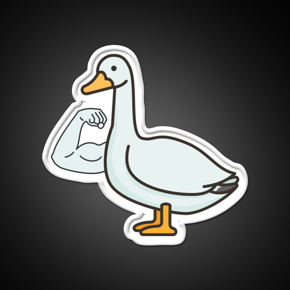 Strong Bicep Geese Goose Gym Fitness Led Neon Sign Rgb Color