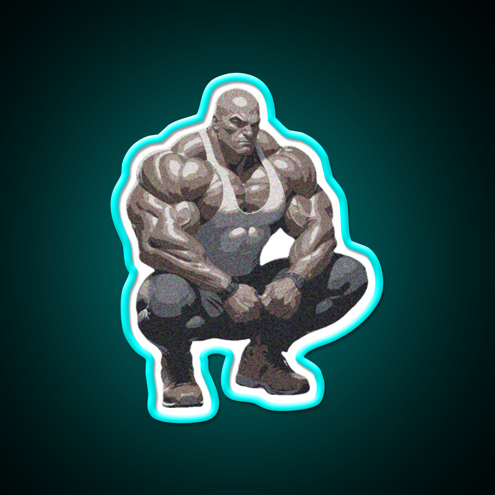 Strong Bodybuilder Gym Fitness Led Neon Sign Rgb Color