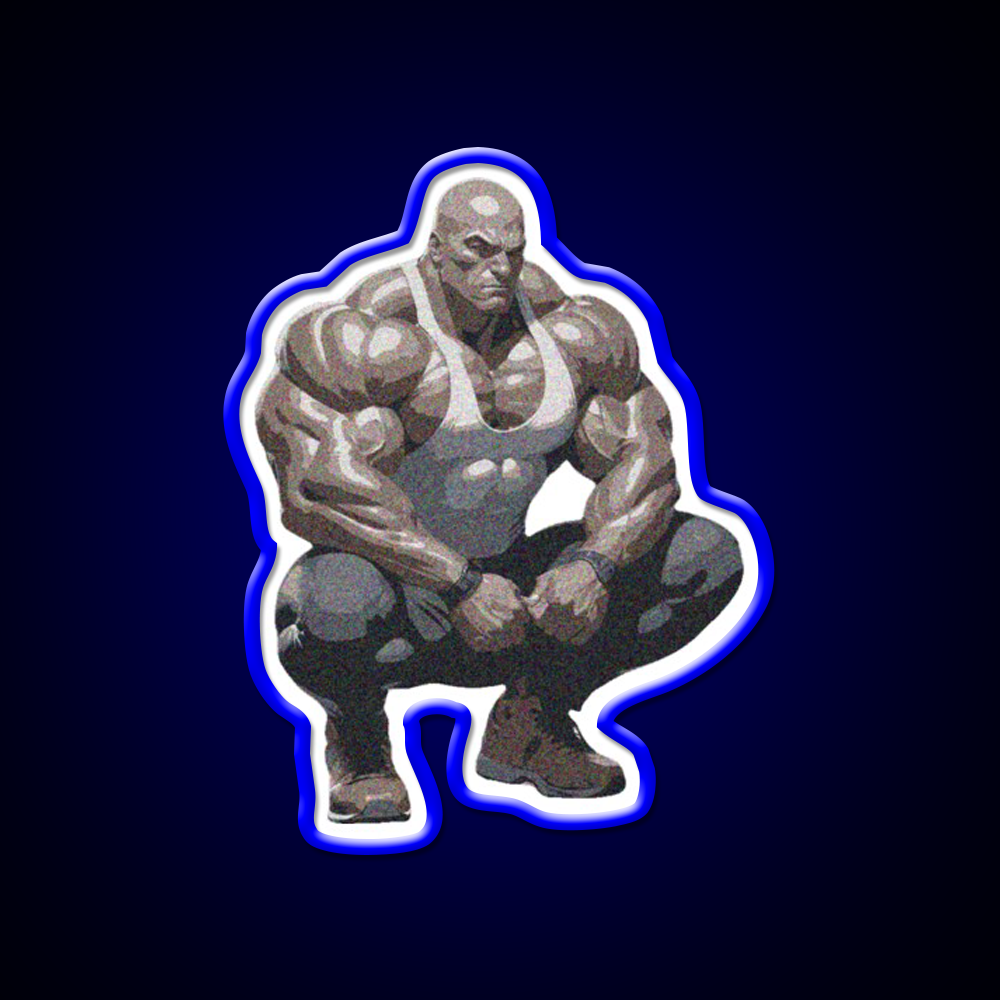 Strong Bodybuilder Gym Fitness Led Neon Sign Rgb Color