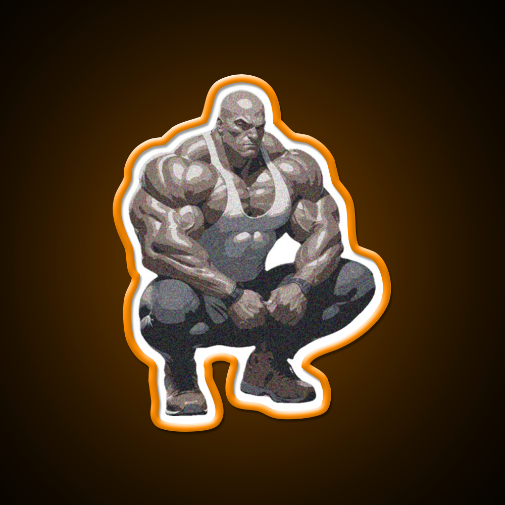 Strong Bodybuilder Gym Fitness Led Neon Sign Rgb Color