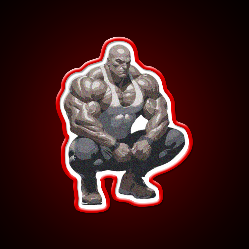 Strong Bodybuilder Gym Fitness Led Neon Sign Rgb Color