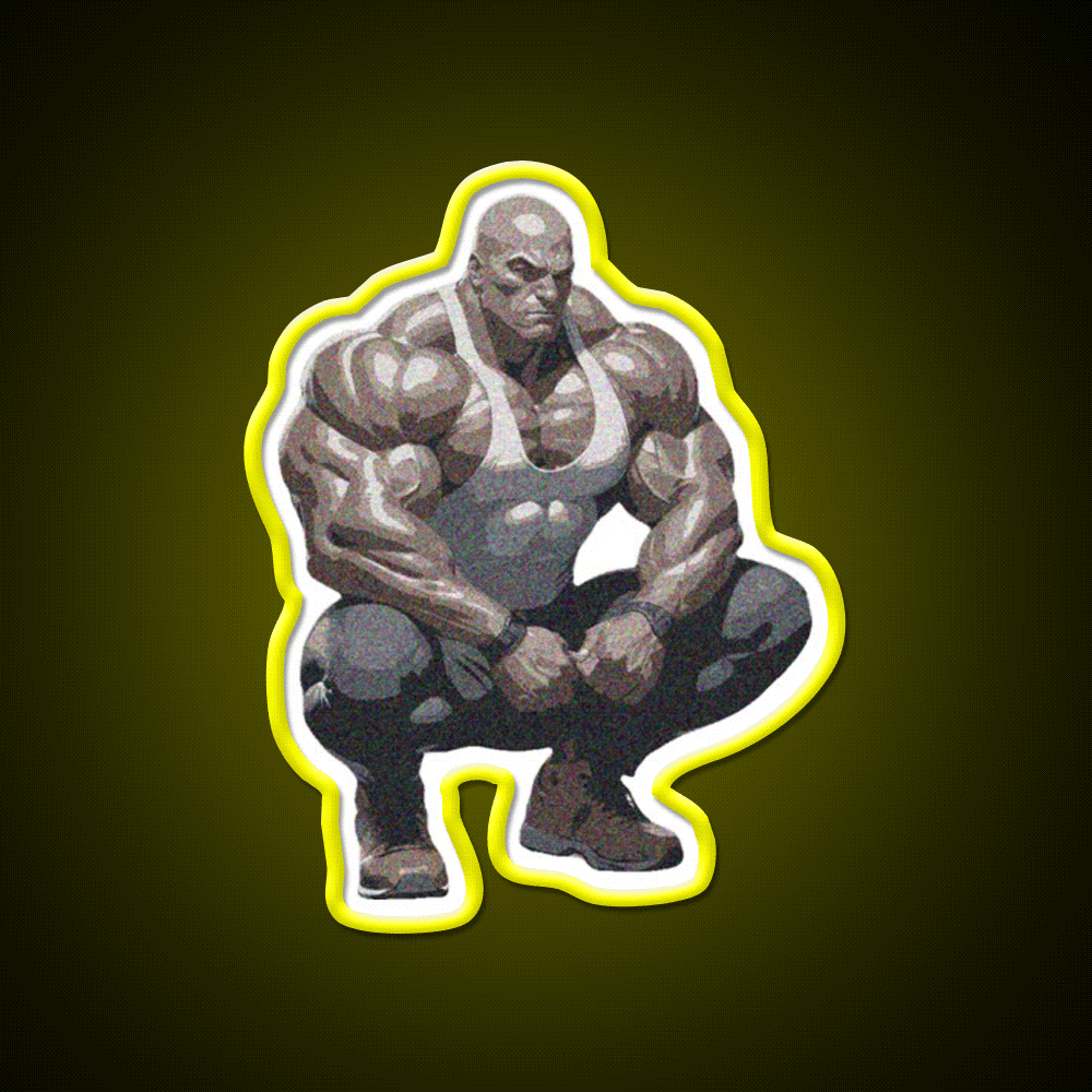 Strong Bodybuilder Gym Fitness Led Neon Sign Rgb Color