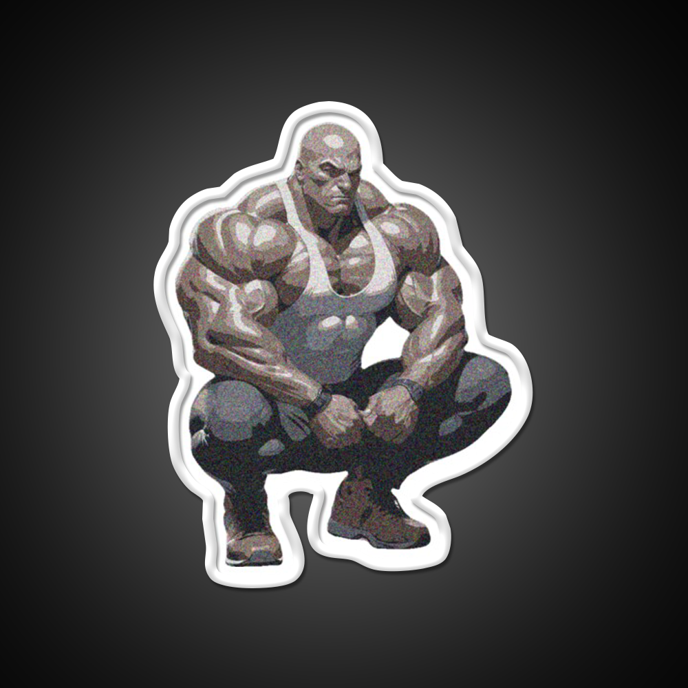 Strong Bodybuilder Gym Fitness Led Neon Sign Rgb Color