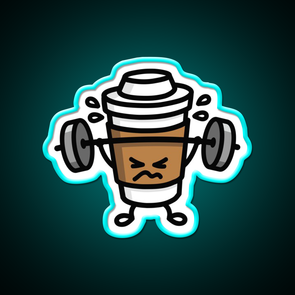 Strong Coffee Lift Workout Gym Fitness Led Neon Sign Rgb Color