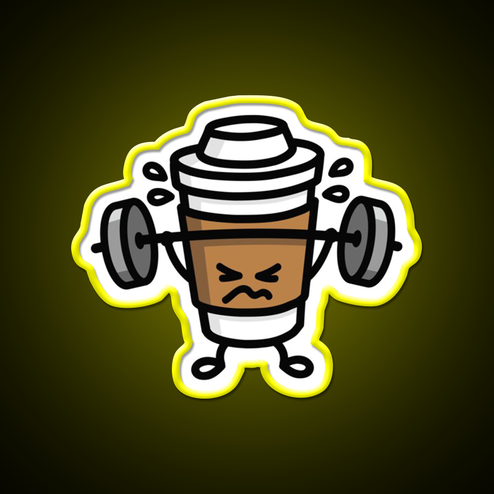 Strong Coffee Lift Workout Gym Fitness Led Neon Sign Rgb Color