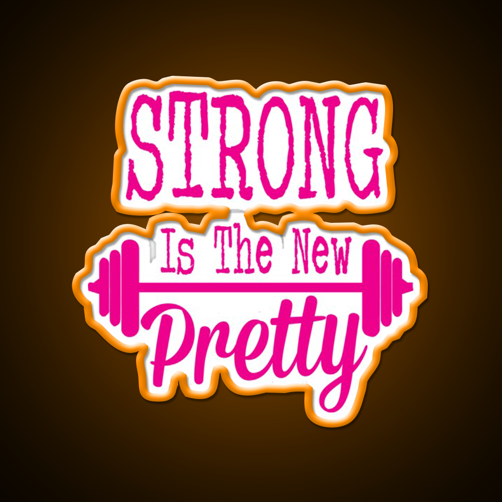 Strong Is The New Pretty Gym Fitness Led Neon Sign Rgb Color