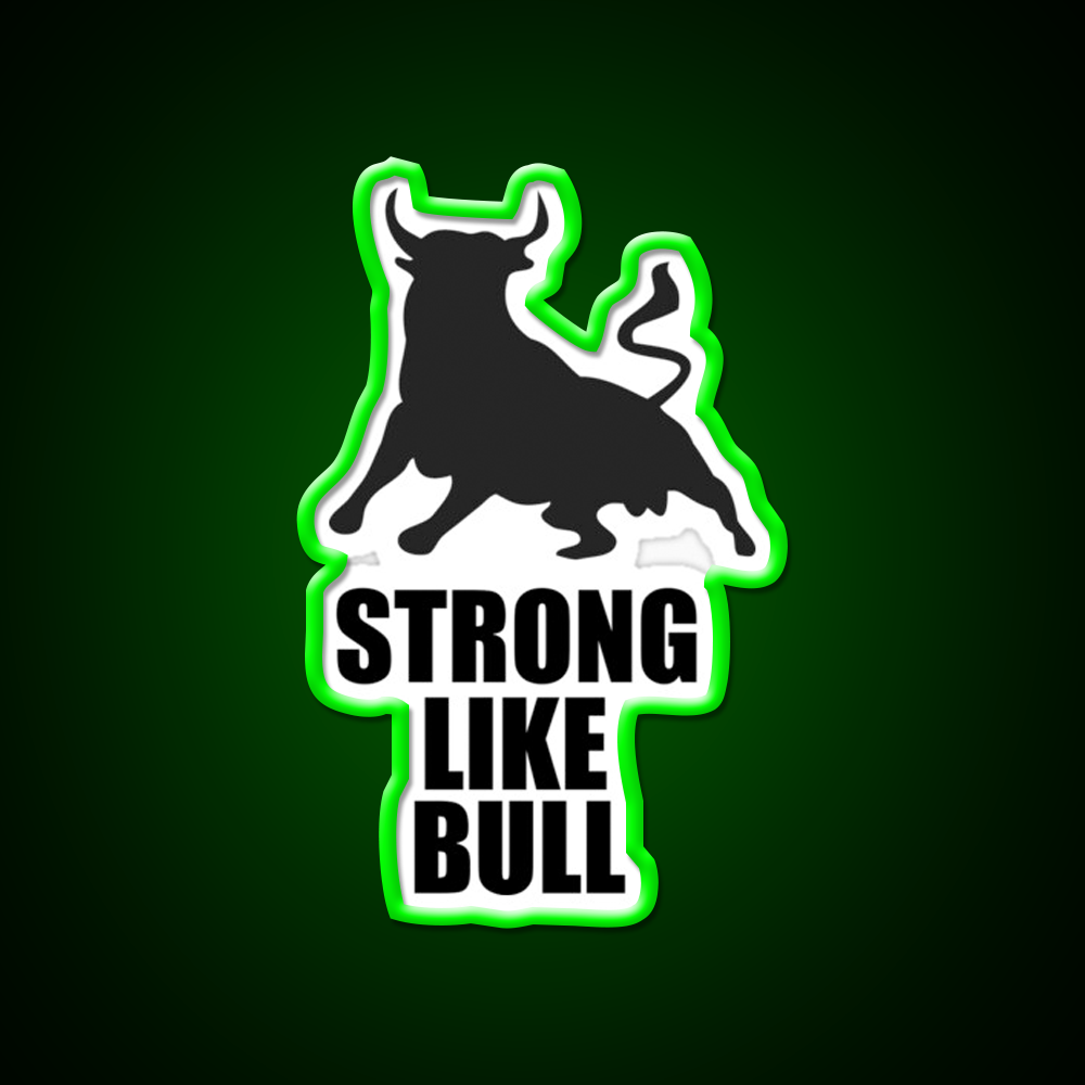 Strong Like Bull Gym Fitness Led Neon Sign Rgb Color