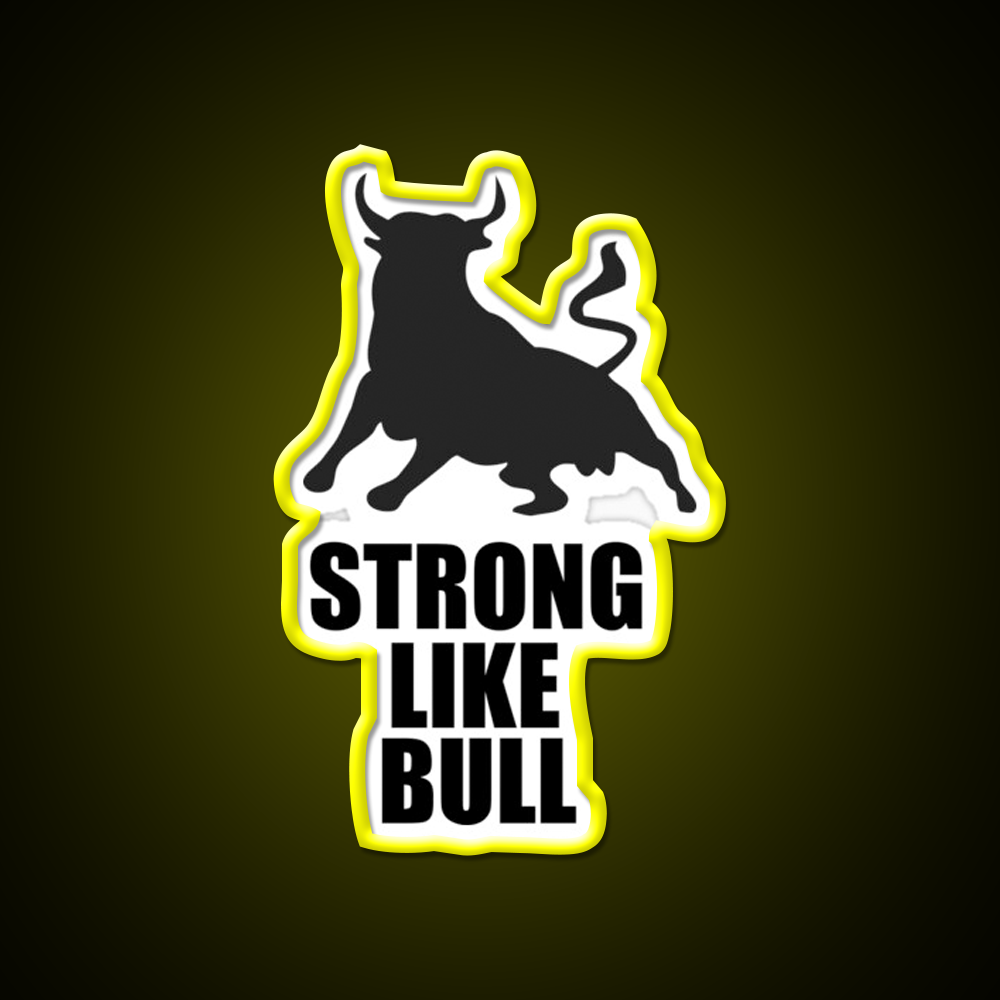 Strong Like Bull Gym Fitness Led Neon Sign Rgb Color