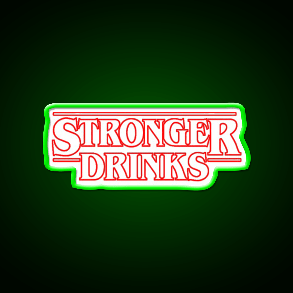 Stronger Drinks Cocktail Bar Decor Led Neon Sign Rgb Color - Shineneon