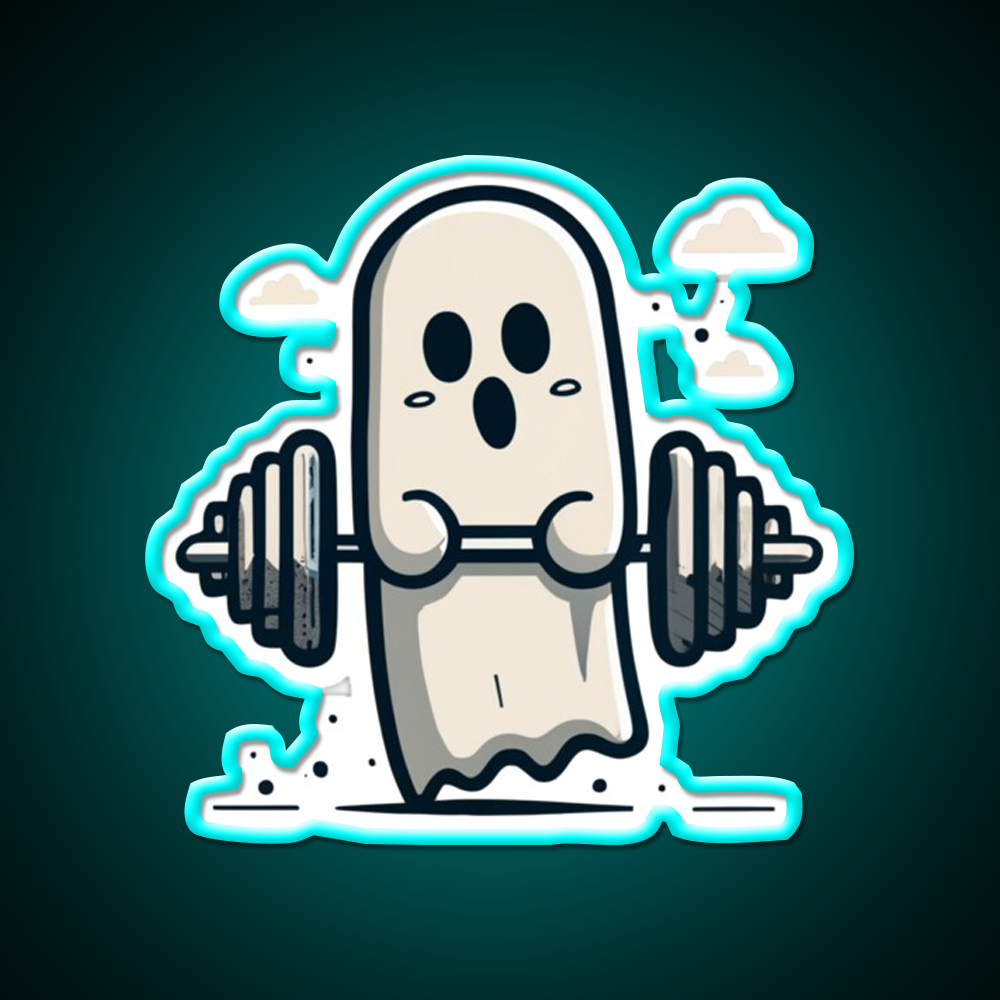 Strongman Ghost Gym Fitness Led Neon Sign Rgb Color