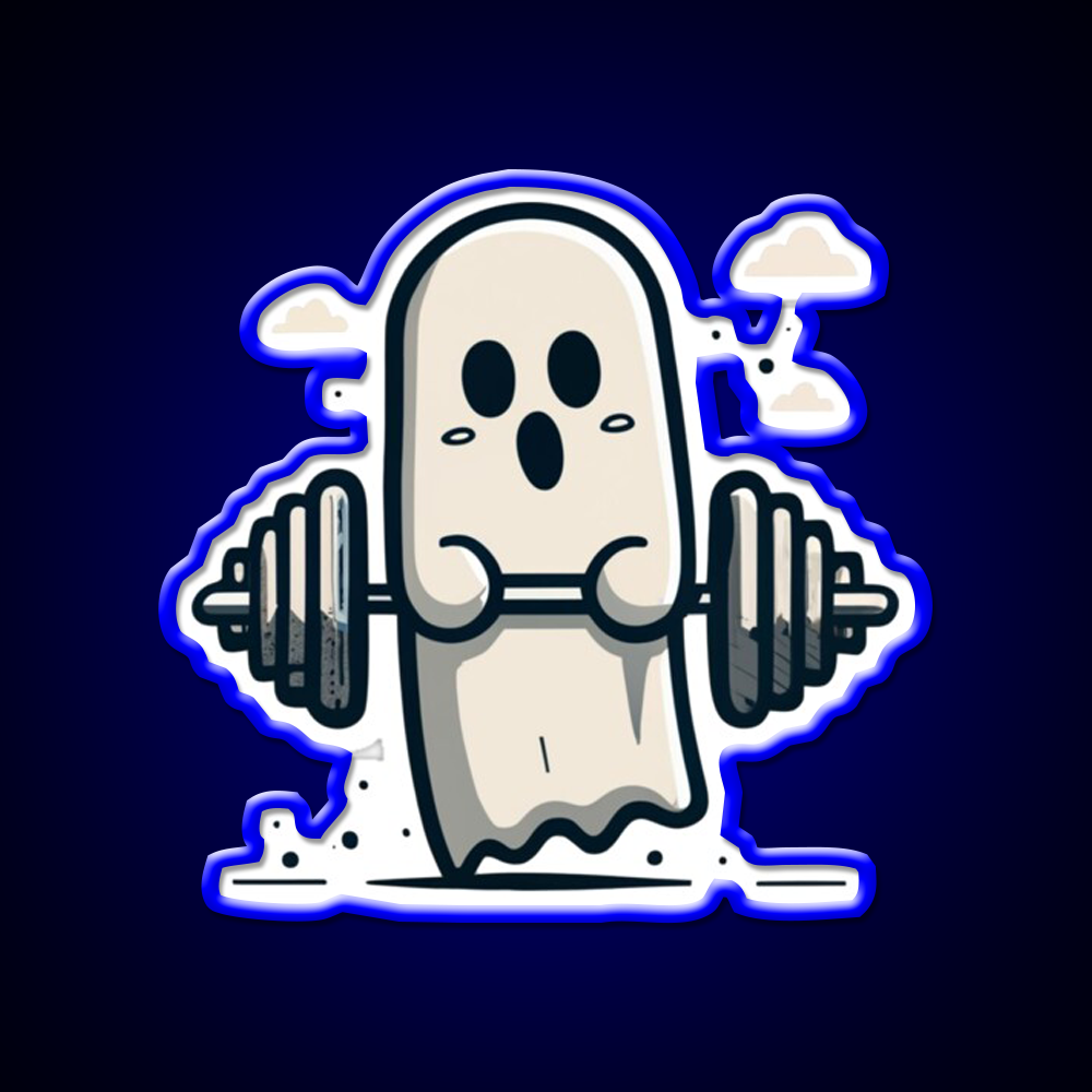 Strongman Ghost Gym Fitness Led Neon Sign Rgb Color