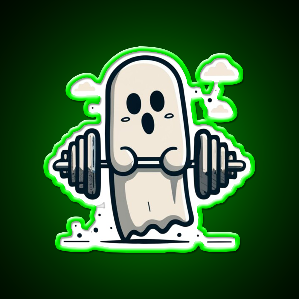 Strongman Ghost Gym Fitness Led Neon Sign Rgb Color