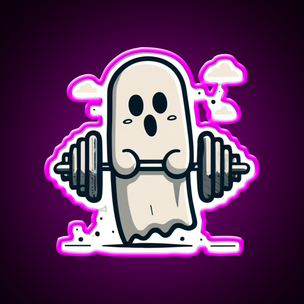 Strongman Ghost Gym Fitness Led Neon Sign Rgb Color