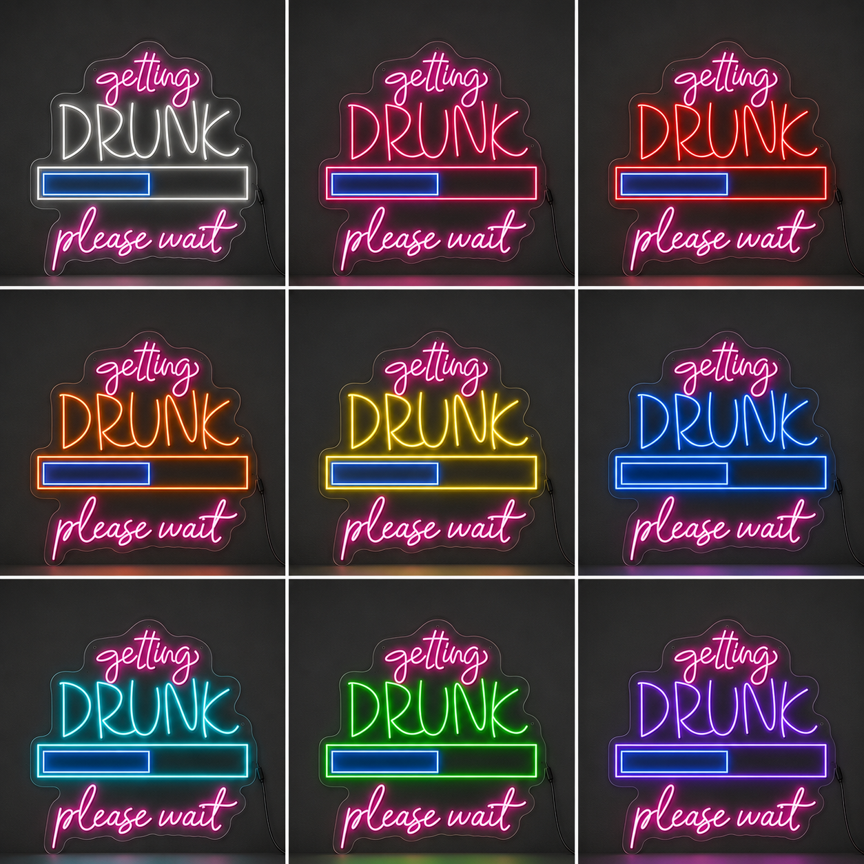 Stylish Bar Sign LED Neon LED Neon Sign color grid