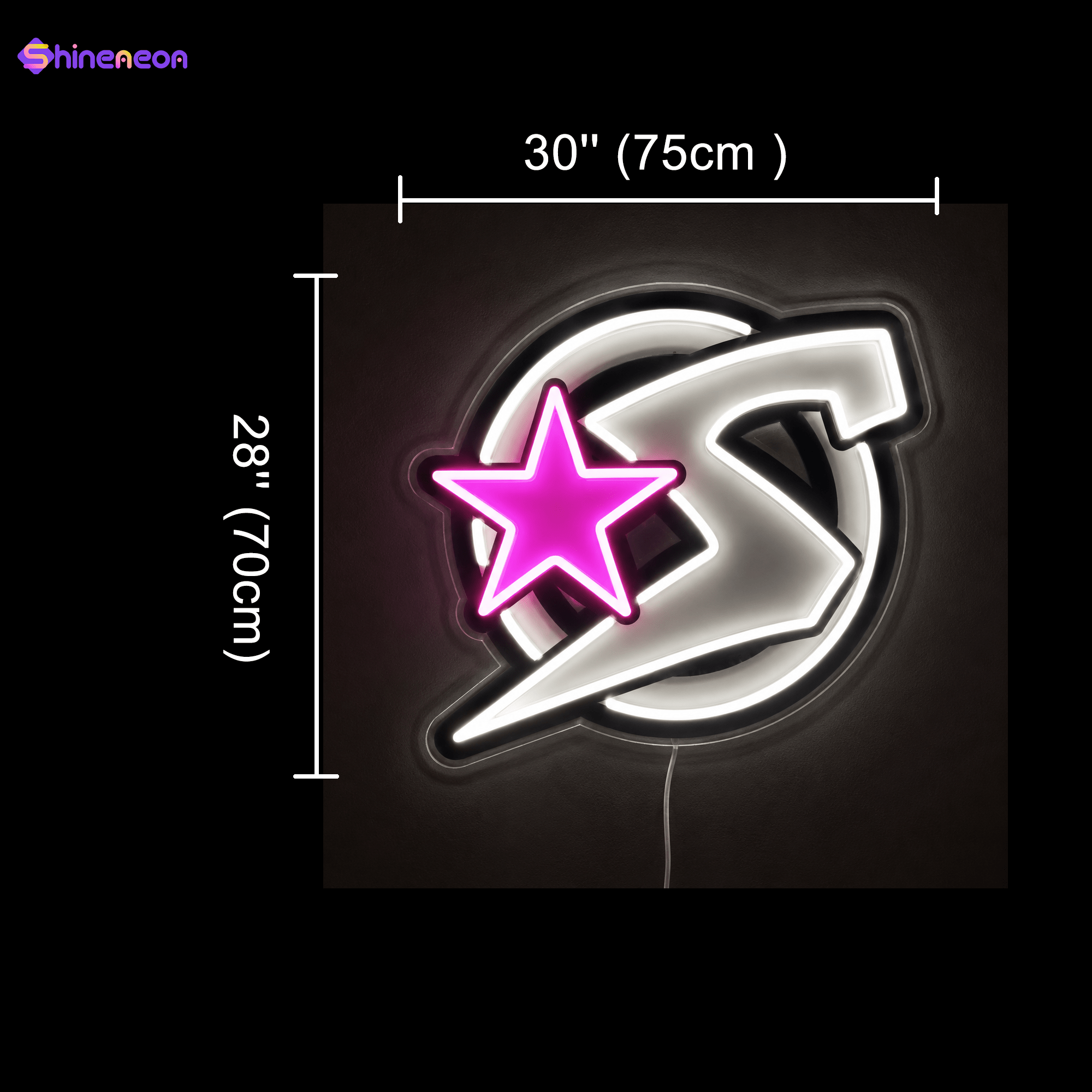 Stylized S Custom Led Neon Sign with 30-inch - Shineneon